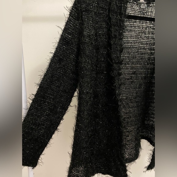 Black shiny fur cardigan - Picture 3 of 4